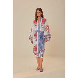 Farm Rio Off-White Flowers Beach Midi Dress NWT S